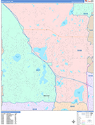 Maple Grove  Wall Map Color Cast Style